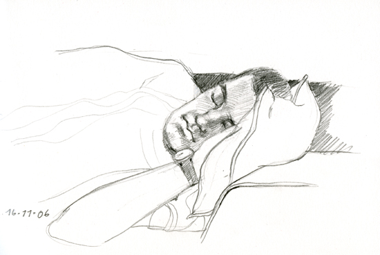 550x369 person sleeping sketch - Person Sleeping Drawing