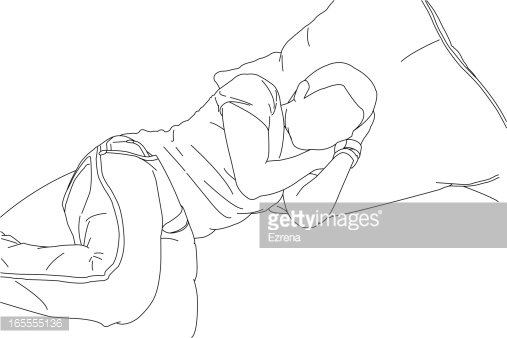 507x338 picture of someone sleeping group with items - Person Sleeping Drawing