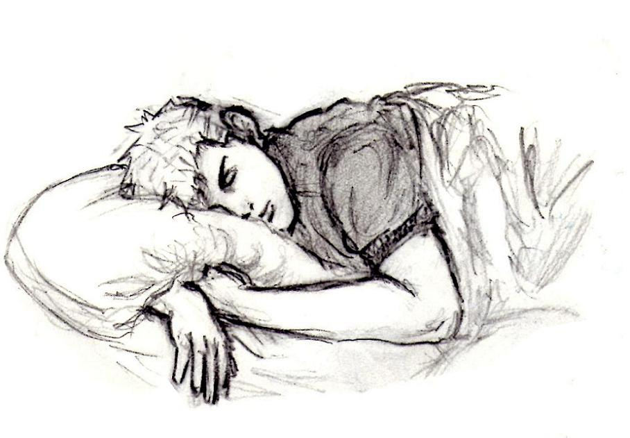 908x631 sleep drawing free download - Person Sleeping Drawing