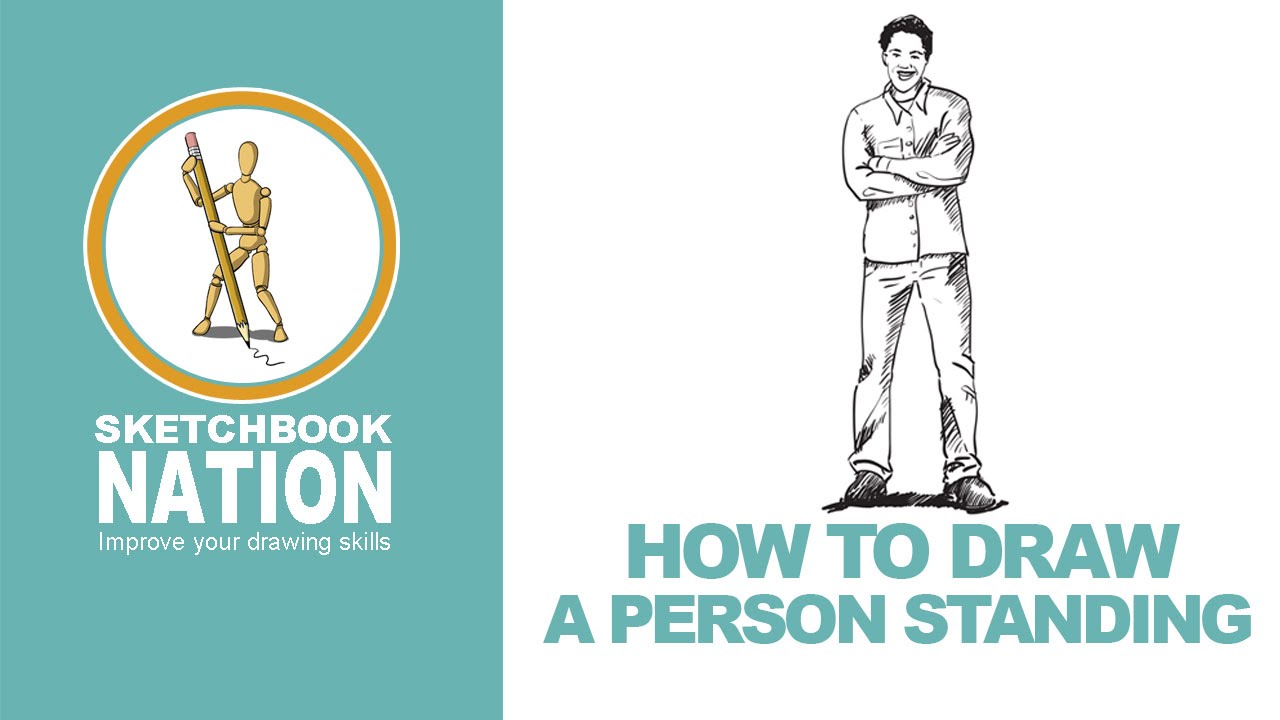 1280x720 How To Draw A Person Standing - Person Standing Drawing