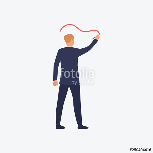 500x500 Lecturer Standing And Drawing Line Stock Image And Royalty Free - Person Standing Drawing