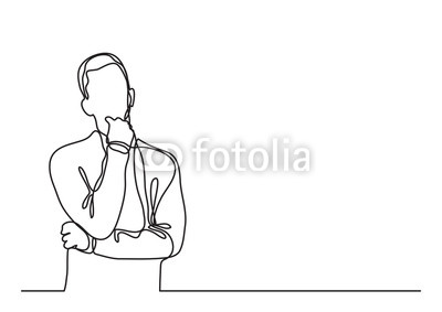 400x283 thinking man - Person Thinking Drawing