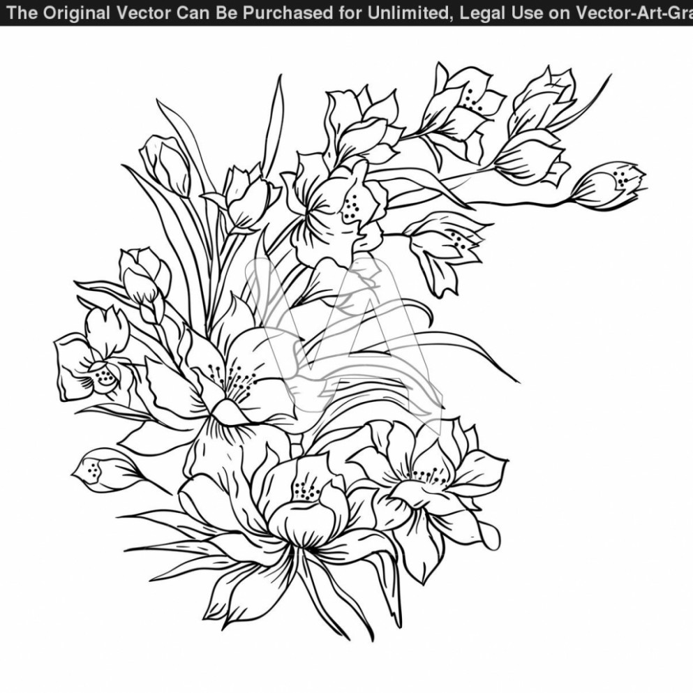 993x993 Tumblr Flower Drawing - Personal Drawings