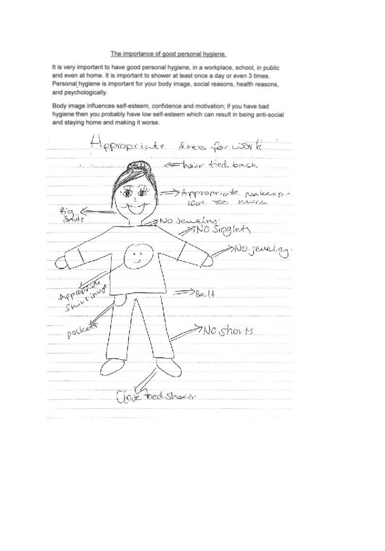 755x1080 journal writing dress and hygiene - Personal Hygiene Drawing