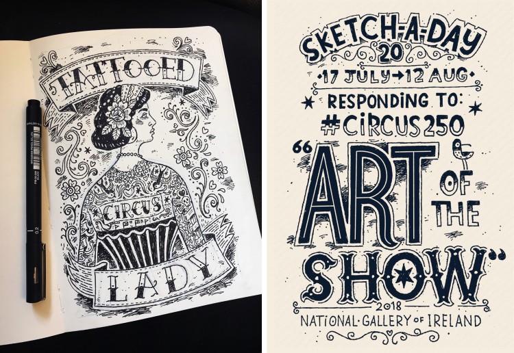 750x516 circus themed drawings exploding with personality doodlers anonymous - Personality Drawings