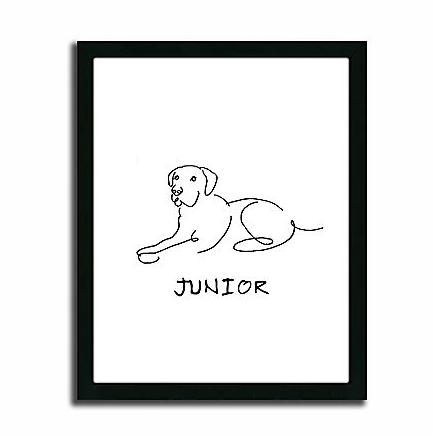 434x435 Friday Fetch Whimsical Animal Wire Art Sculptures Ammo - Personalized Dog Line Drawing Art