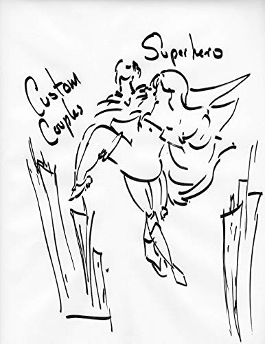 386x500 custom canvas couple superhero caricatures unique - Personalized Drawing