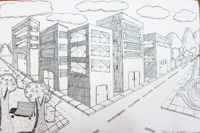 640x426 Mr Bob's Middle High School Art Room Two Point Perspective - Perspective Building Drawing