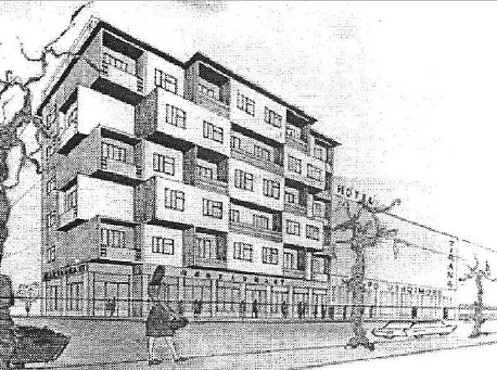 458x341 Perspective Drawing Of The Residential Building Download - Perspective Building Drawing