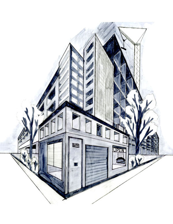 600x776 Perspective Drawing On Behance - Perspective Drawing