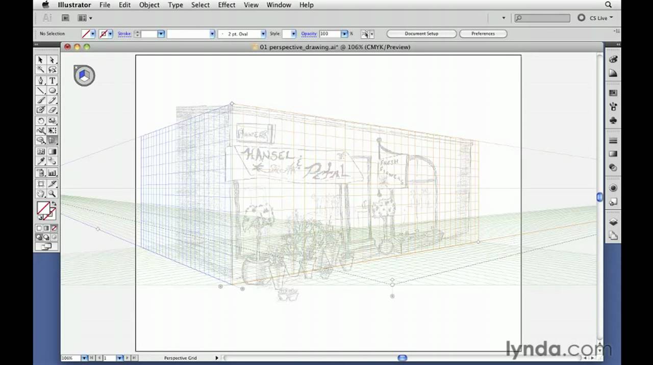 1280x716 illustrator tutorial drawing with the perspective grid tool - Perspective Grid Drawing