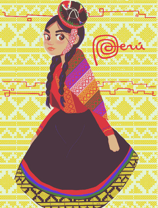 320x421 doing more cultural theme drawings! also because i'm peruvian - Peru Drawings
