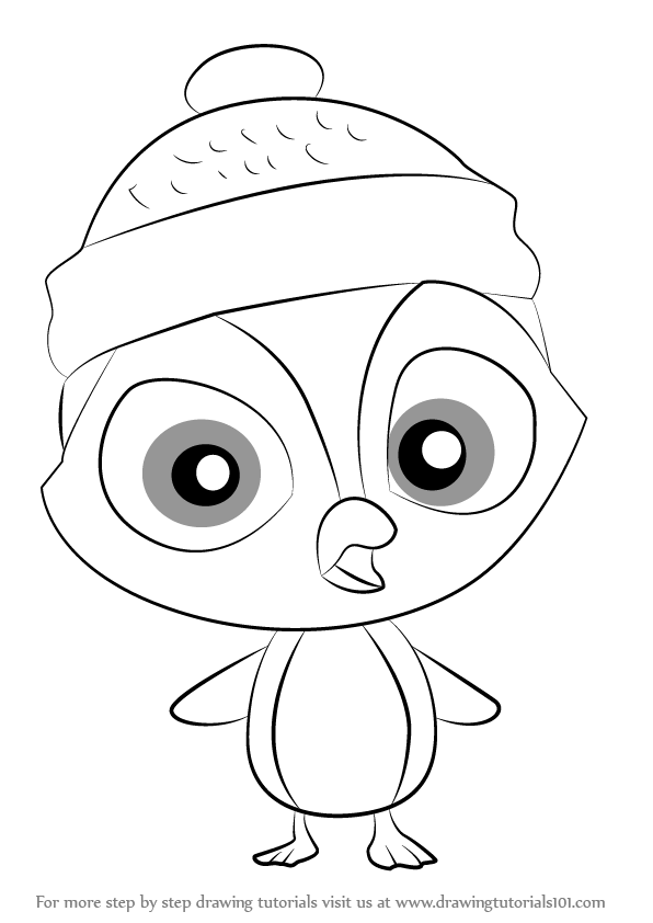 596x842 Learn How To Draw Parker From Littlest Pet Shop - Pet Drawing