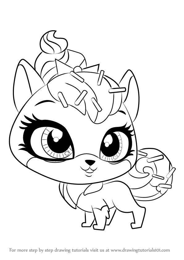 596x842 Learn How To Draw Sugar Sprinkles From Littlest Pet Shop - Pet Shop Drawing