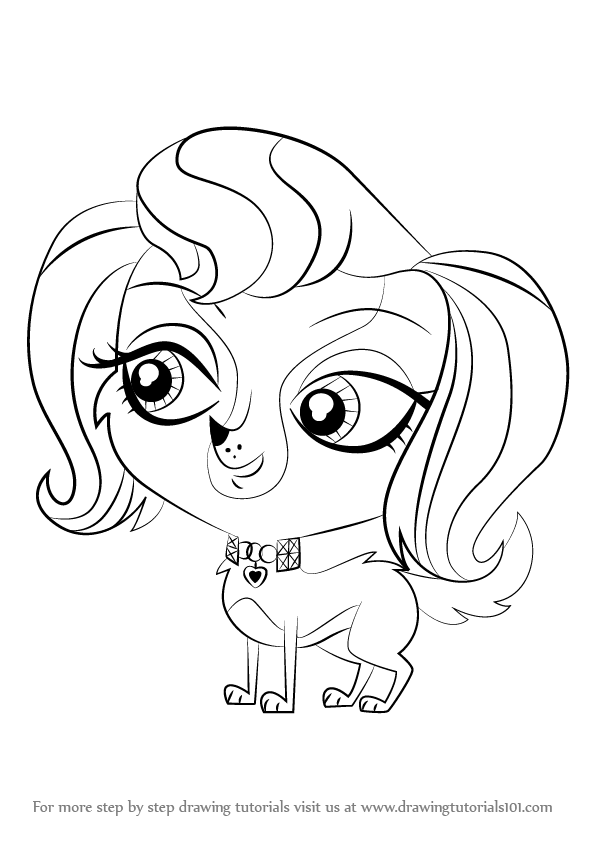 596x842 Littlest Pet Shop Drawing Tutorials - Pet Shop Drawing