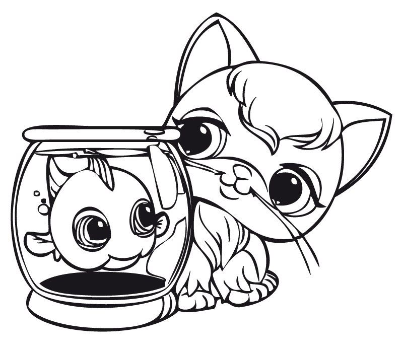 800x697 Littlest Pet Shop Printable Coloring Pages - Pet Shop Drawing