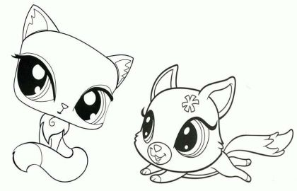 420x270 Free Coloring Pages Of Littlest Pet Shop New Lps Ferret English - Pet Shop Drawing
