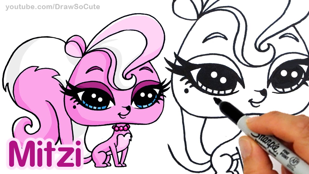 1280x720 How To Draw Lps Mitzi Step - Pet Shop Drawing