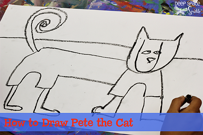 650x433 Pete The Cat Art Lesson For First Grade Deep Space Sparkle - Pete The Cat Drawing
