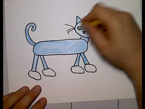 480x360 Pete Cat Drawing - Pete The Cat Drawing