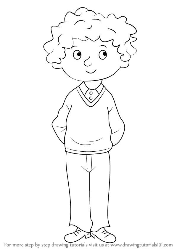 598x844 Learn How To Draw Perfect Peter From Horrid Henry - Peter Drawinging