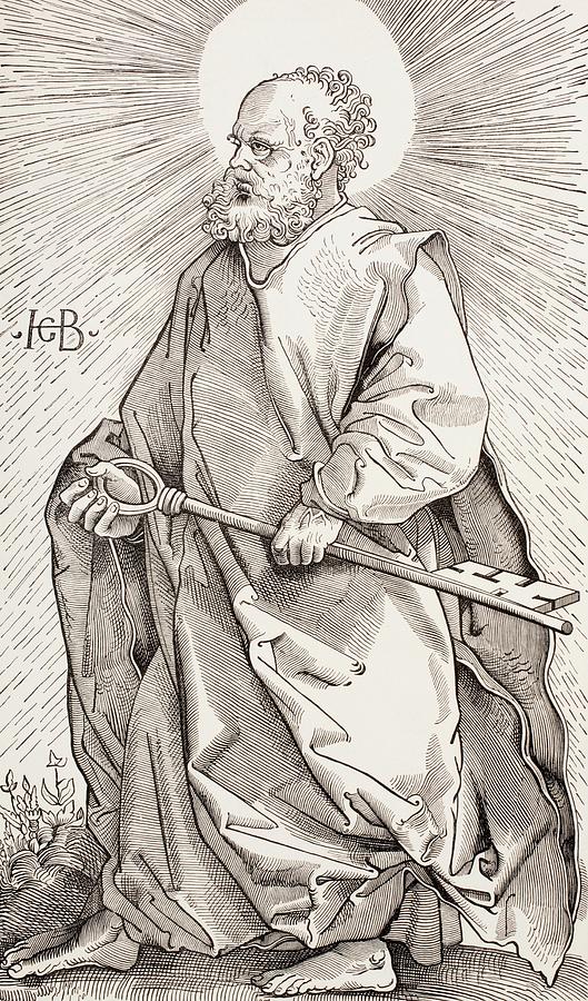 529x900 St Peter Holding The Keys Of The Kingdom Of Heaven Drawing - Peter Drawinging