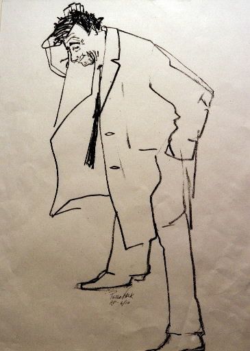 365x512 Jomtpodcast Peter Falk's Drawing Of Himself As Columbo - Peter Drawinging