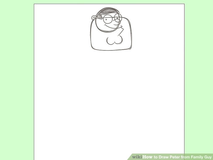 728x546 How To Draw Peter From Family Guy Steps - Peter Griffin Drawing