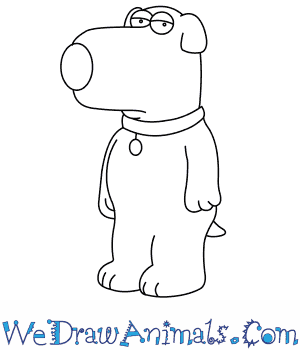 300x350 How To Draw Brian Griffin From Family Guy - Peter Griffin Drawing