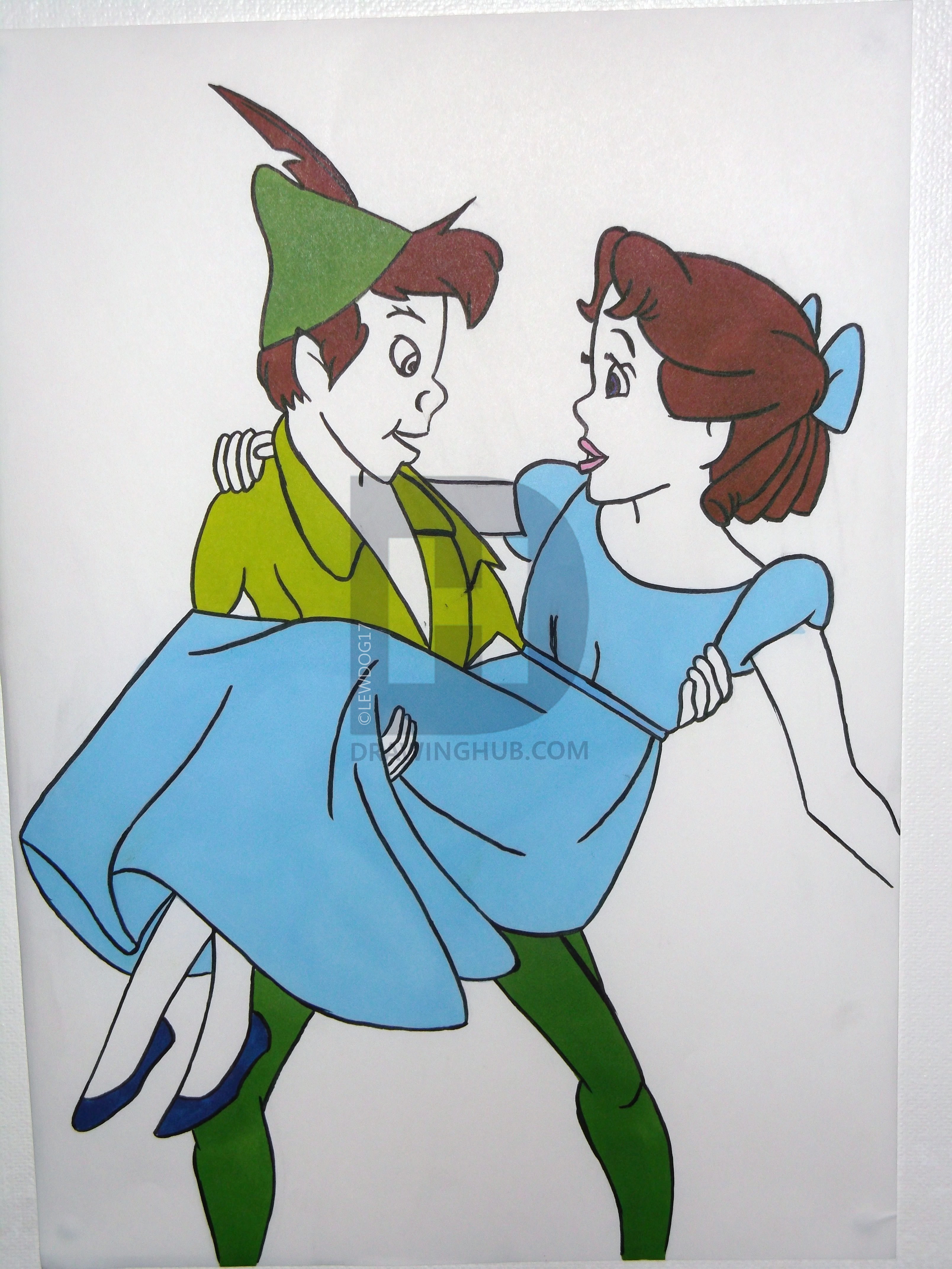 3216x4288 Peter Pan And Wendy Drawing - Peter Pan And Wendy Drawing