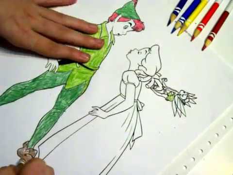 480x360 Coloring - Peter Pan And Wendy Drawing