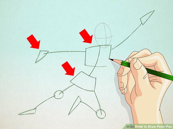 728x546 how to draw peter pan steps - Peter Pan Drawing