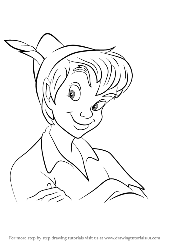 566x800 learn how to draw peter pan face - Peter Pan Drawing