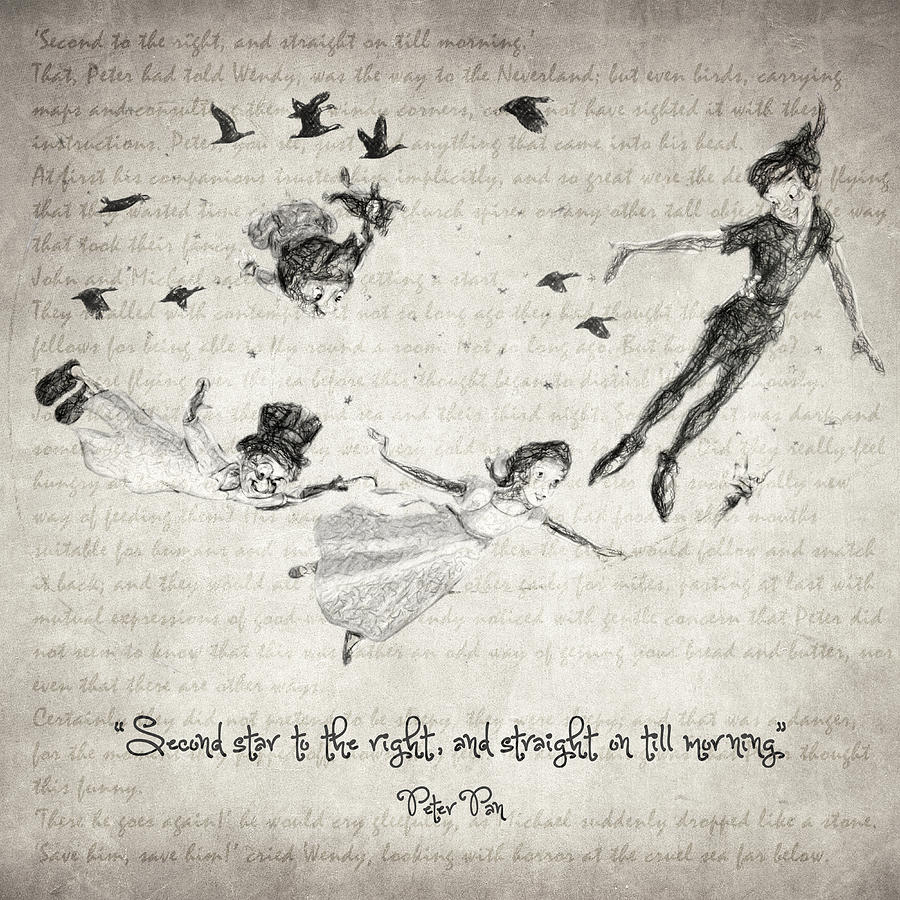 900x900 peter pan quote drawing - Peter Pan Drawing