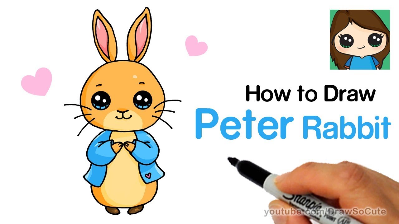1280x720 how to draw peter rabbit easy - Peter Rabbit Drawing