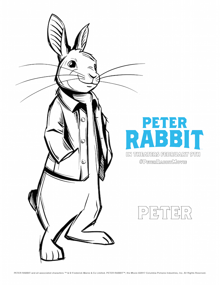 700x906 Peter Rabbit Movie Coloring Pages - Peter Rabbit Drawing