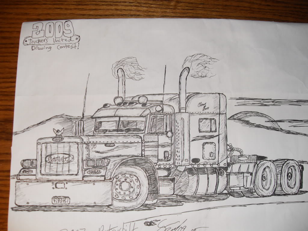 1024x768 peterbilt w pen sw drawings designs - Peterbilt Drawing