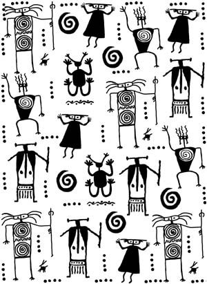 300x411 petroglyph warriors background unmounted rubber stamp all things - Petroglyph Drawings