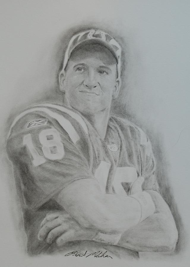 640x900 Peyton Manning Drawing - Peyton Manning Drawing