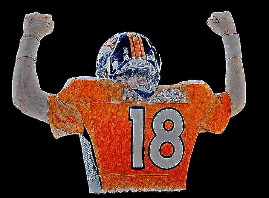 900x665 Peyton Manning Drawing - Peyton Manning Drawing