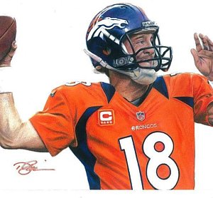 300x278 Peyton Manning Drawings Fine Art America - Peyton Manning Drawing