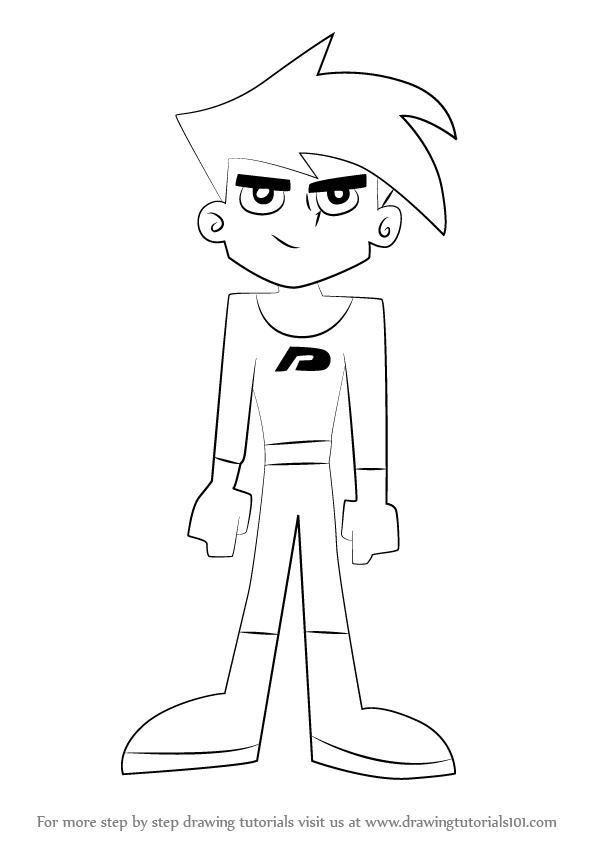 596x842 learn how to draw danny from danny phantom - Phantom Drawing