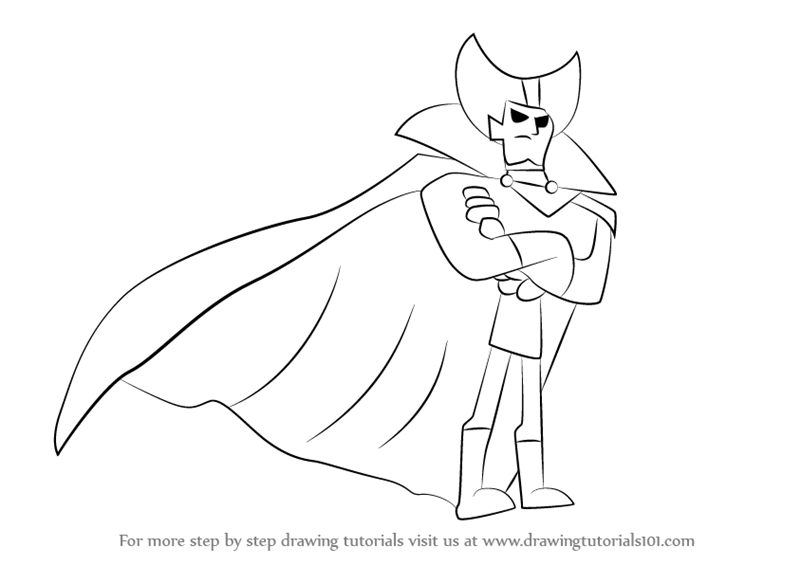800x565 learn how to draw vlad plasmius from danny phantom - Phantom Drawing