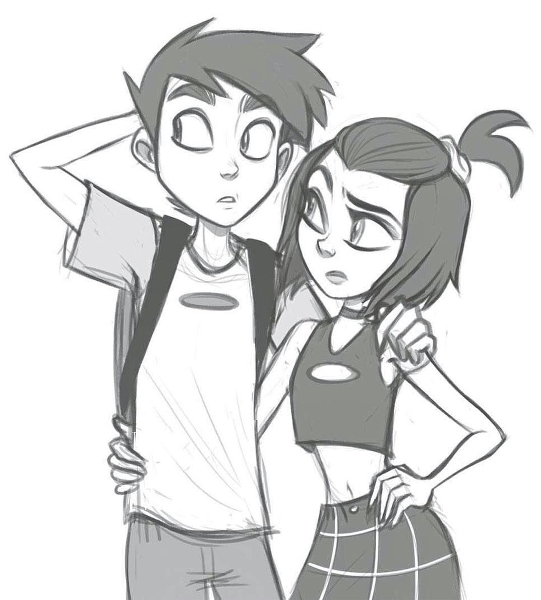 1073x1191 Kadanimation's Drawing Of Danny Sam Inspired Me To Draw Them Too - Phantom Drawing