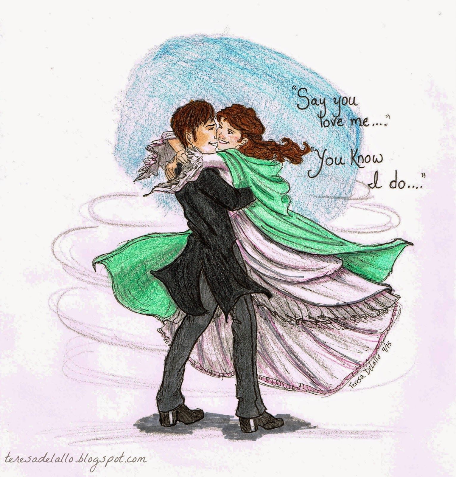 1531x1600 Phantom Of The Opera Raoul And Christine All I Ask Of You - Phantom Of The Opera Drawing