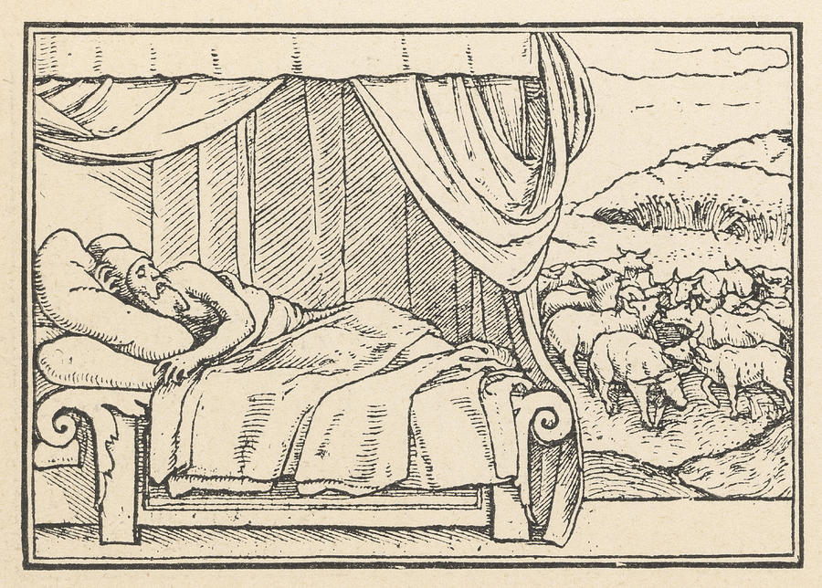 900x644 pharaoh's dream drawing - Pharaoh Drawing