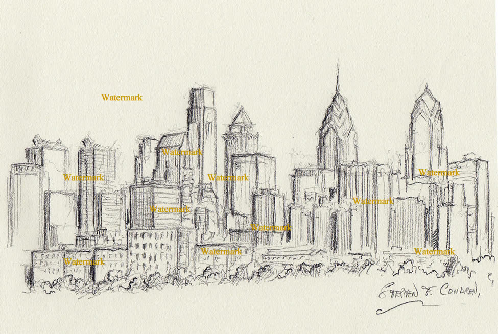 975x654 philadelphia skyline - Philadelphia Drawing
