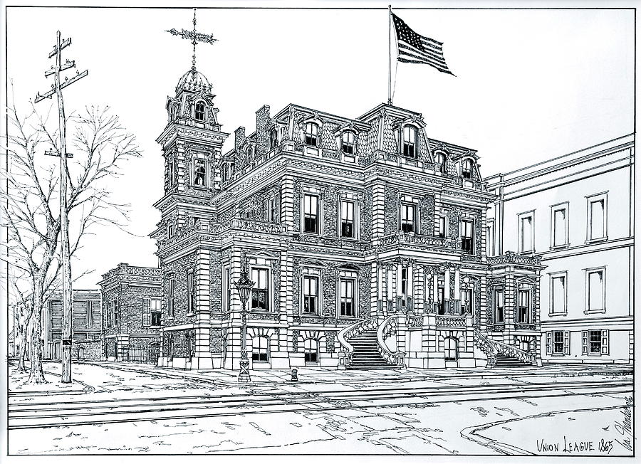 900x652 the union league philadelphia drawing - Philadelphia Drawing