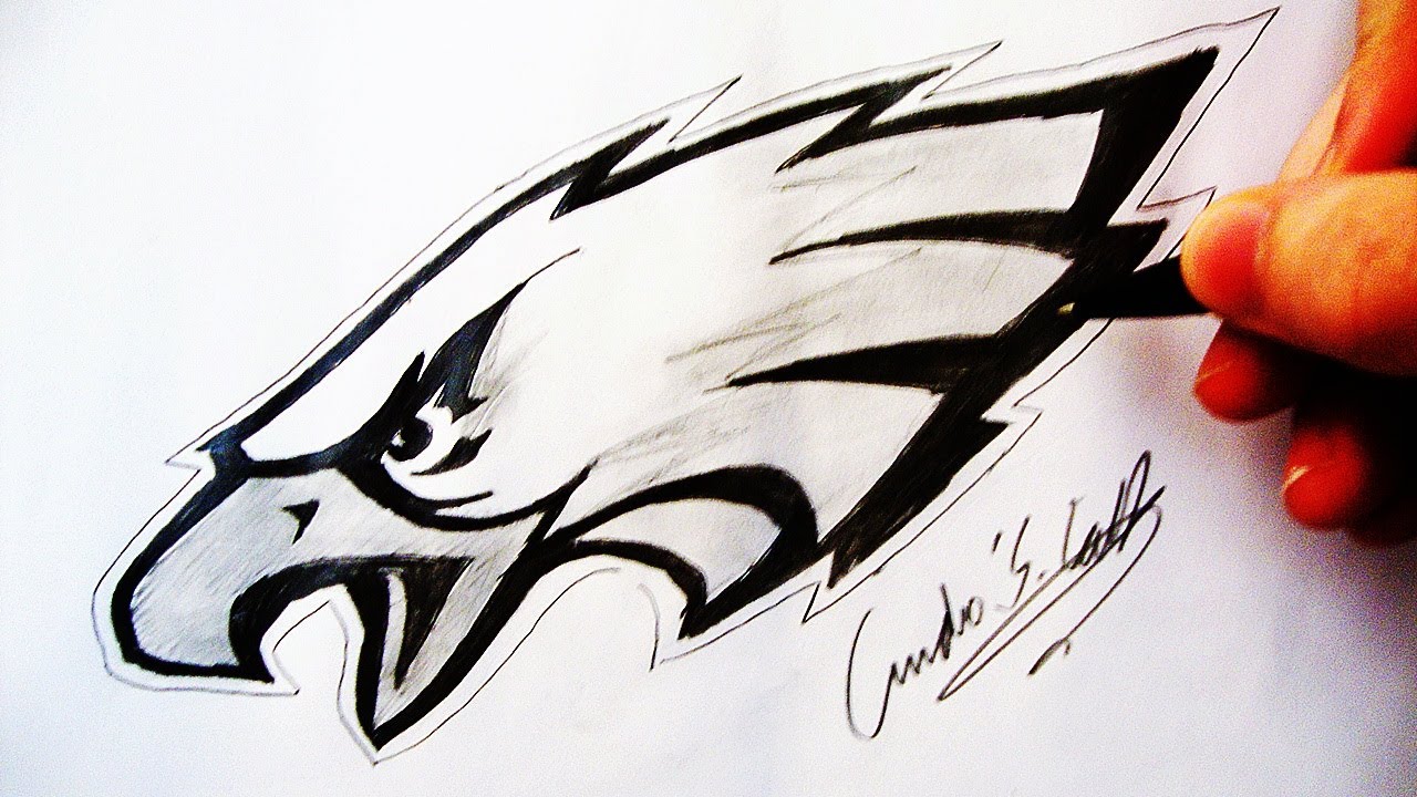 1280x720 como desenhar a logo philadelphia eagles - Philadelphia Drawing