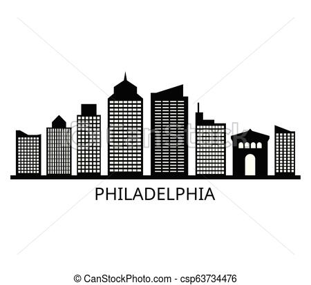 450x413 philadelphia skyline - Philadelphia Skyline Drawing
